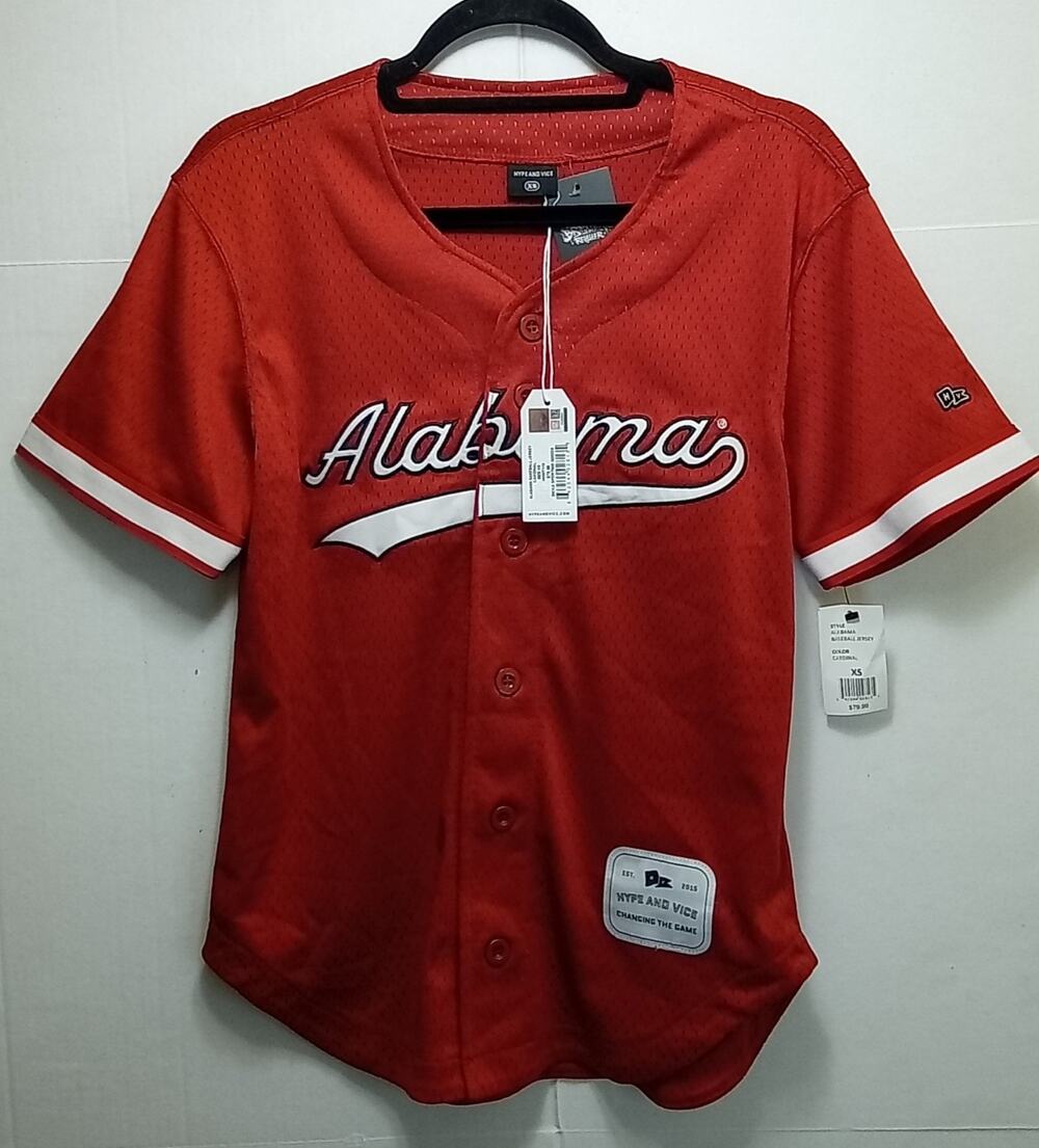 Alabama Crimson Tide Hype & Vice Baseball Jersey XS